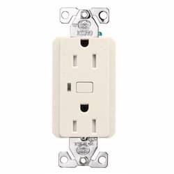 15 Amp Wi-Fi Smart TR Duplex Receptacle, 2-Pole, 3-Wire, 120V, Almond