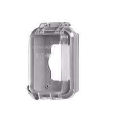 Eaton Wiring 1-Gang Weather Protective Cover, Extra Duty, Vertical, Grey