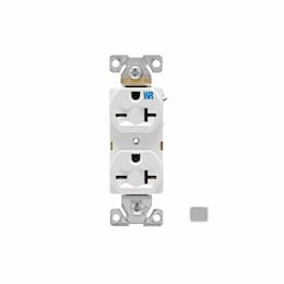 Eaton Wiring 20 Amp Duplex Receptacle, Construction Grade, NEMA 6-20R, Gray