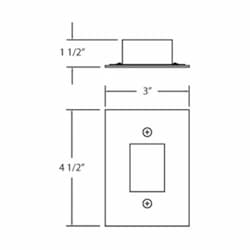 0.4W Step Wall Mount Light, 120V, 3500K, Satin Nickel