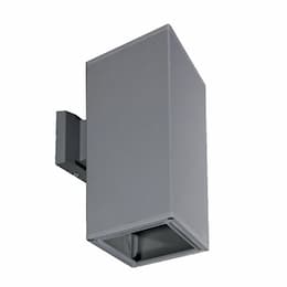 100W Square Sconce Wall Mount, GU10, UP/DOWN, DIM, 120V, Gray