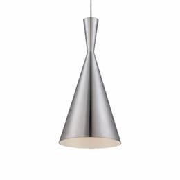 16-in 60W Hourglass Pendant, E26, DIM, 120V, Nickel