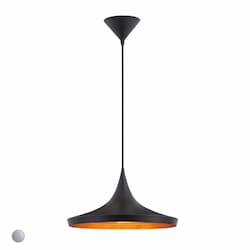 14-in 60W Pendant, E26, DIM, 120V, Black