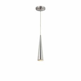 12-in 50W Conical Pendant, GU10, DIM, 120V, Nickel