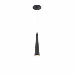 12-in 50W Conical Pendant, GU10, DIM, 120V, Black