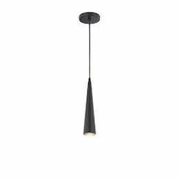 12-in 50W Conical Pendant, GU10, DIM, 120V, Black