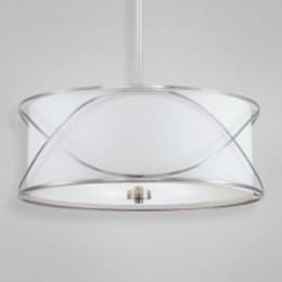 240W 4 Light Pendant, A19, 120V, Brushed Nickel