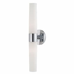 20-in 120W Vesper Wall Sconce, E26, Dimmable, 120V, Chrome