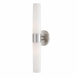 20-in 120W Vesper Wall Sconce, E26, Dimmable, 120V, Nickel