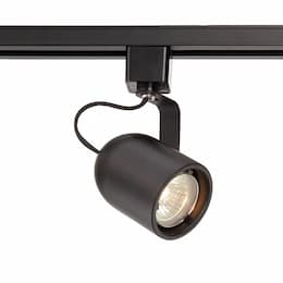 50W Single Light Track Head, GU10, 120V, Black/Black