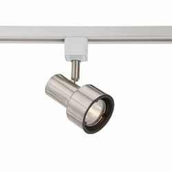 50W Torch Shaped Track Light, GU10 120V, White/Nickel