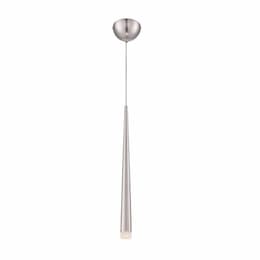 5-in 5W Tassone Conical Pendant, 120V, 330 lm, 3000K, Satin Nickel