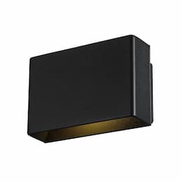 5W LED Outdoor Wall Mount, 150lm, 120V, 3000K, Black