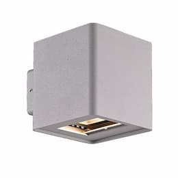 2 x 5W LED Outdoor Wall Mount, 620lm, 120V, 3000K, Marine Grey