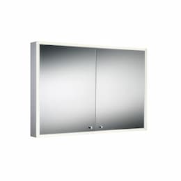 32W Edge-Lit Double Door Cabinet, 2600lm, 120V, 4000K, Rocker Switch