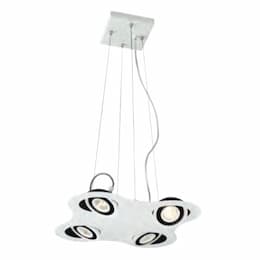 20W 4-Light Pendant, 120V, 1800 lm, 3000K, White