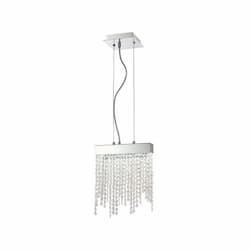 10W Rossi Rectangular Pendant, 800 lm, 120V, 3000K, Chrome