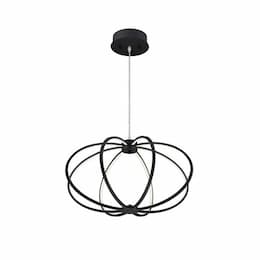 36W Round Pendant, 2300lm, 120V, 3000K, Black