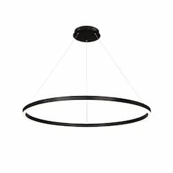 47-in 58W Spunto Pendant Chandelier, 120V, 6501 lm, 3000K, Black