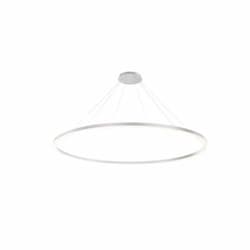 61-in 75W Spunto Pendant Chandelier, 120V, 7678 lm, 3000K, Silver