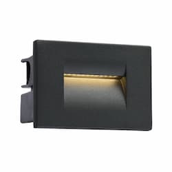 3.6W In-Wall Step Light, 120V, 80 lm, 3000K, Graphite Gray