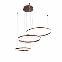 Eurofase 48-in 106W Minuta Round Chandelier, 120V, 4800 lm, 3000K, Bronze