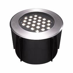 24W Satora Outdoor In-Ground Light, 1760 lm, 120V, 3000K, Steel