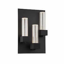 4.5W Solato Outdoor Wall Sconce, 3-Light, 135 lm, 120V, 3000K, Black