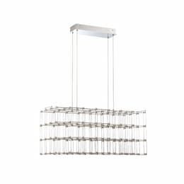 31-in 26W Linwood Rectangular Chandelier, 1920 lm, 120V, 4000K, Chrome