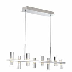 42-in 32W Netto Linear Chandelier, 1920 lm, 120V, 3000K, Chrome