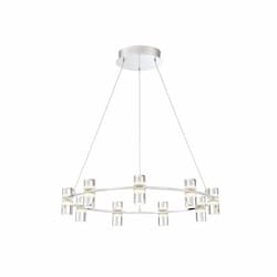 25-in 36W Netto Linear Chandelier, 2160 lm, 120V, 3000K, Chrome