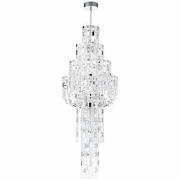 97-in 1040W Viviana Grand Chandelier, E12, 6-Tier, 26-Light, 120V, CRM