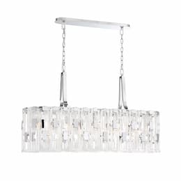 48-in 280W Viviana Oval Chandelier, E12, 120V, Chrome