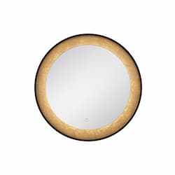 30x30-in 29W Anya Circular Mirror, 120V, 30/45/64K, Black