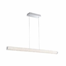 48-in 36W Linear Chandelier, Dim, 120V, 3200 lm, 3000K, Chrome