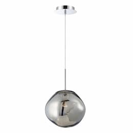 13-in 60W Bankwell Pendant Light, 500 lm, 120V, 3000K, Chrome