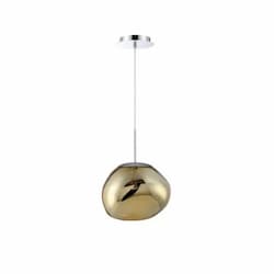 13-in 60W Bankwell Pendant Light, 500 lm, 120V, 3000K, Gold