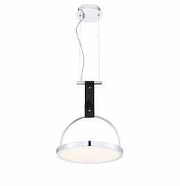 15.75-in 12W Round LED Pendant, Dim, 2160 lm, 120V, 3000K, Chrome