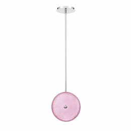 10-in 10W Round LED Pendant, Dim, 800 lm, 120V, 4000K, Pink