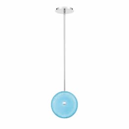 10-in 10W Round LED Pendant, Dim, 800 lm, 120V, 4000K, Blue