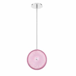 Eurofase 12.5-in 13W Round LED Pendant, Dim, 1040 lm, 120V, 4000K, Pink