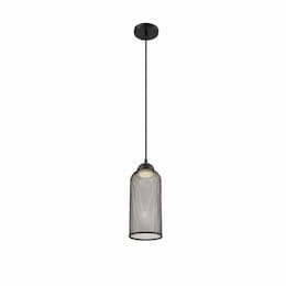 6-in 5W Round LED Pendant, Dim, 300 lm, 120V, 3000K, Black