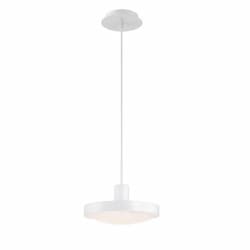 10-in 10W Round LED Pendant, Dim, 600 lm, 120V, 3000K, White