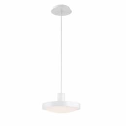 10-in 10W Round LED Pendant, Dim, 600 lm, 120V, 3000K, White