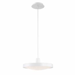 14-in 20W Round LED Pendant, Dim, 1200 lm, 120V, 3000K, White