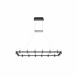 52-in 83W LED Chandelier, Rectangular, Dim, 2880 lm, 120V, 3000K, NKL