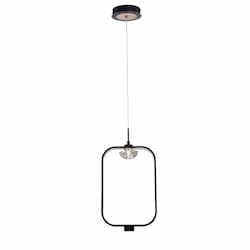 9-in 6W LED Wall Pendant, 250 lm, 120V, 3000K, Black