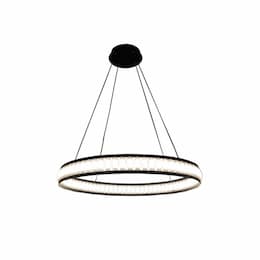 30-in 60W Forster LED Chandelier, 3600 lm, 120V, 3000K, Black