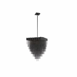 31-in 81W LED Chandelier, Oval, Dim, 3900 lm, 120V, 3000K, Black