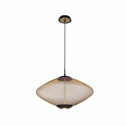 Eurofase 22-in 12W LED Pendant, Oval, Dim, 680 lm, 120V, 3000K, Gold